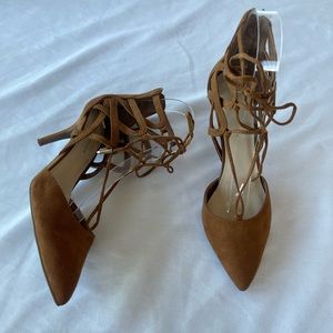 Marc Fisher Tornado-R Lace-Up Pointed Toe Women’s Heels Brown Size 6.5
